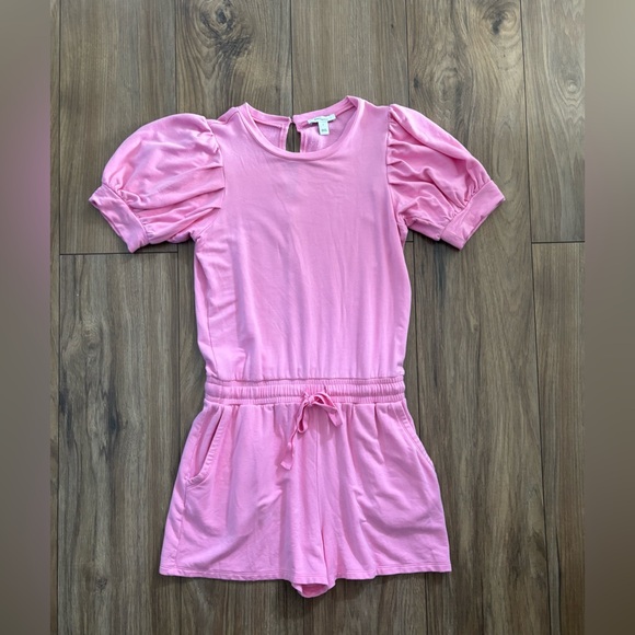 Daily Ritual Pink Drawstring Romper Size Small - Picture 1 of 9